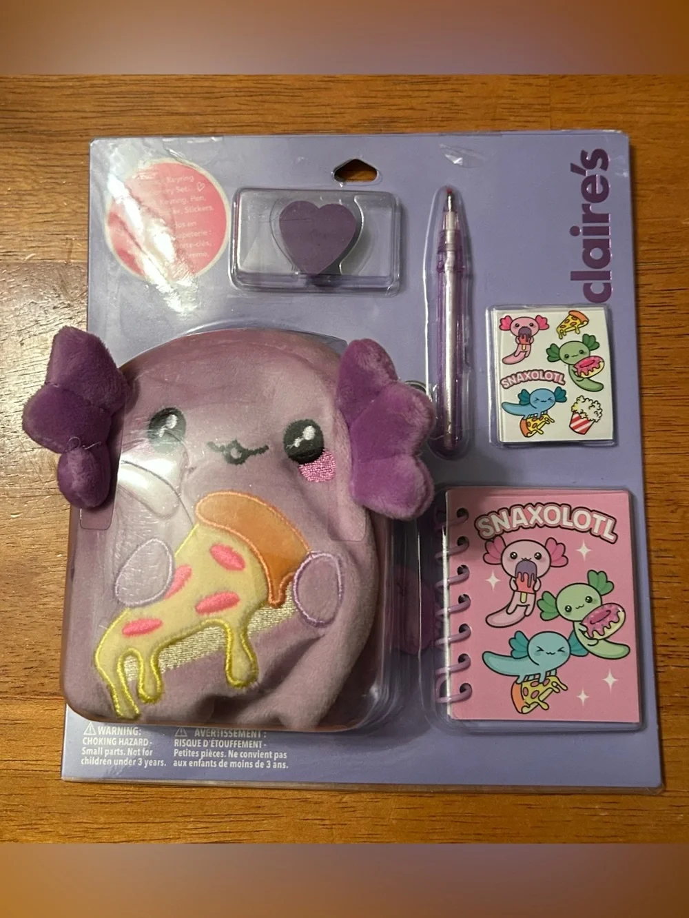 Claire's Pizza Axolotl Stationery Set